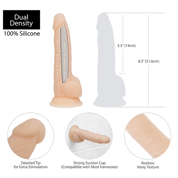 Budget 🌟 Naked Addiction – Dual Density 8 Inch Vanilla Dong 😀 - Image 4
