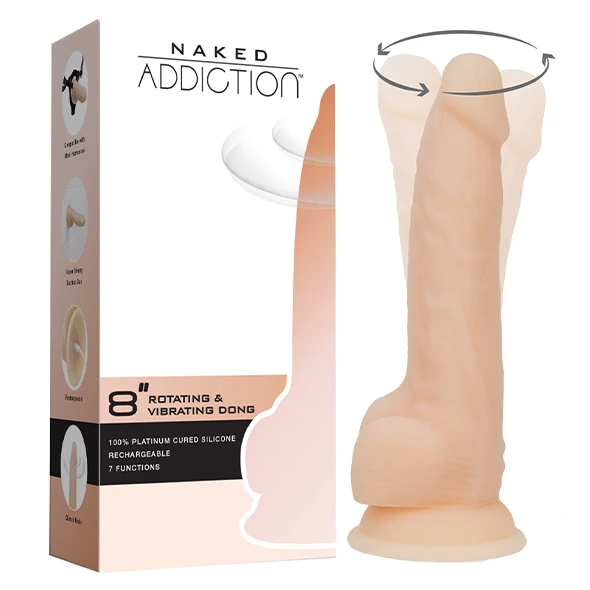 Coupon 🔔 Naked Addiction – Rotating & Vibrating 8 Inch Dong 💯 - Image 7