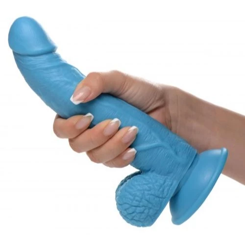 Best deal ๐ Pop Peckers โ Popping 7.5 Inch Dildo Blue ๐ - Image 5