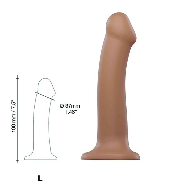 Outlet ๐ฅฐ Strap-On-Me โ Semi Realistic Dual Density Bendable Dildo Caramel Large โค๏ธ - Image 4