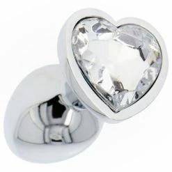 Outlet โ๏ธ Fetish Art โ Bejewelled Clear Heart Jewelled Butt Plug โ Medium ๐ฅฐ