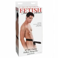 Deals ✨ Best Couples Sex Toys Fetish Fantasy – 10 Inch Big Daddy Hollow Strap-On Black 🔔