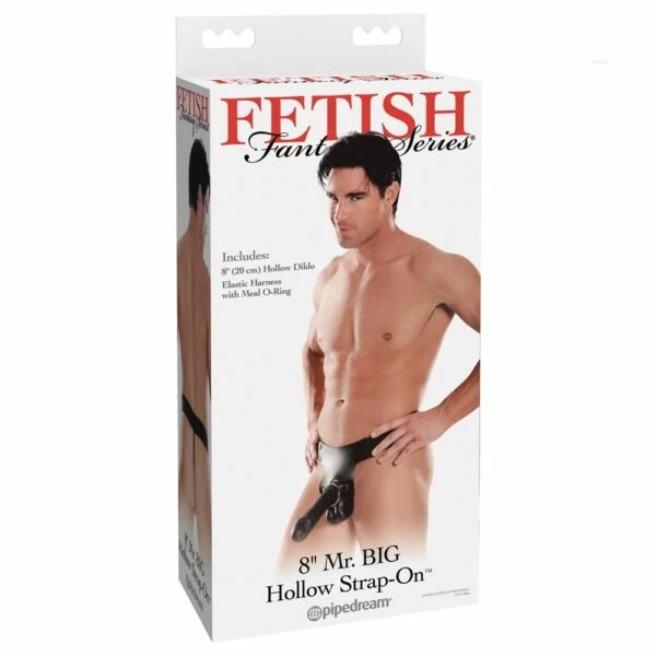 Best Pirce ๐ Best Couples Sex Toys Fetish Fantasy โ 8 Inch Mr BIG Hollow Strap-on Black ๐