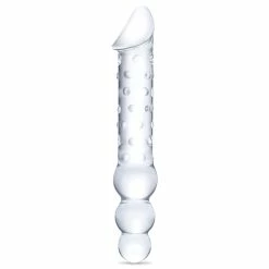 Outlet 🔥 Glas – Double Ended Glass Dildo With Anal Beads 😀