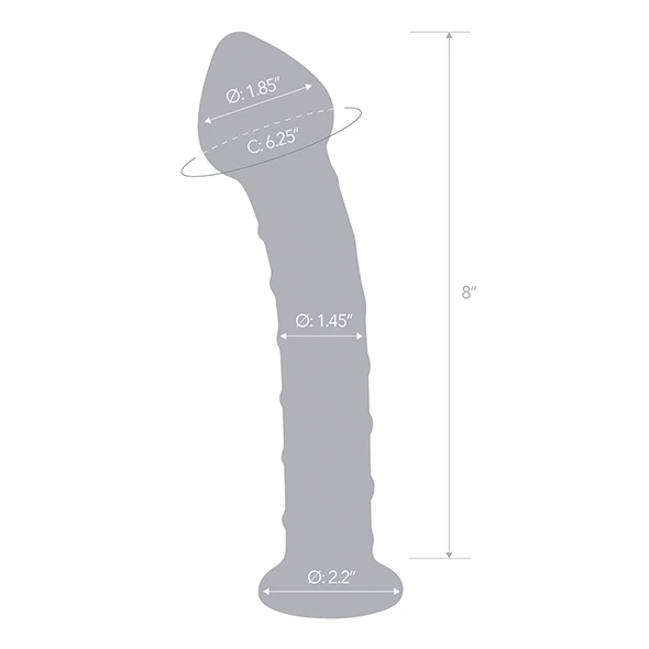 Best deal ๐ Prostate Massagers Glas โ Mr Swirly 8 Inch Glass G-Spot Dildo ๐ - Image 5