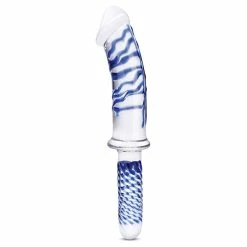 New 😍 Anal Play Glas – Realistic Double Ended Dildo With Handle 🛒