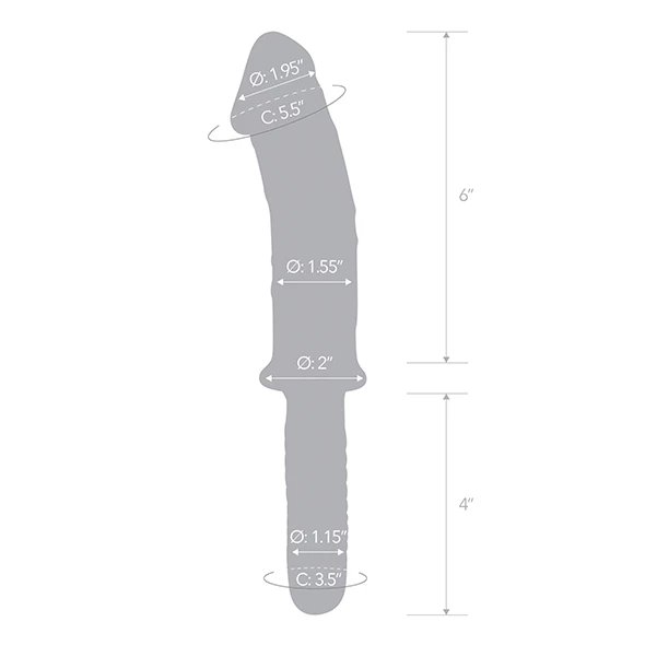 New ๐ Anal Play Glas โ Realistic Double Ended Dildo With Handle ๐ - Image 6