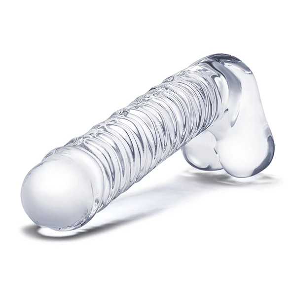 Brand new ๐ฅ Glas โ Realistic Ribbed Glass G-Spot Dildo With Balls ๐ - Image 2