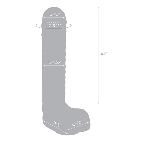 Brand new ๐ฅ Glas โ Realistic Ribbed Glass G-Spot Dildo With Balls ๐ - Image 6