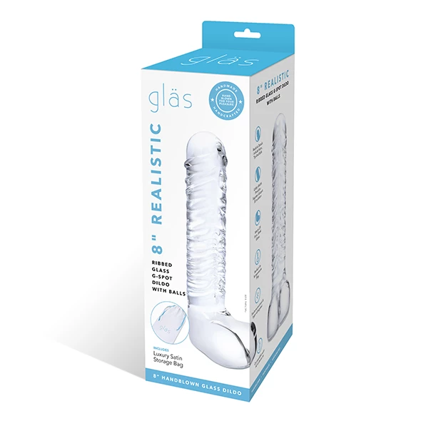 Brand new ๐ฅ Glas โ Realistic Ribbed Glass G-Spot Dildo With Balls ๐ - Image 7