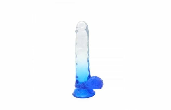 Promo ๐งจ Kiotos โ Crystal Jelly Blue Suction Cup Ballsy 8.8 Inch Dildo ๐