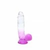 Brand new 🛒 Her Anal Sex Toys Kiotos – Crystal Jelly Purple Suction Cup Ballsy 8.4 Inch Dildo 🔥