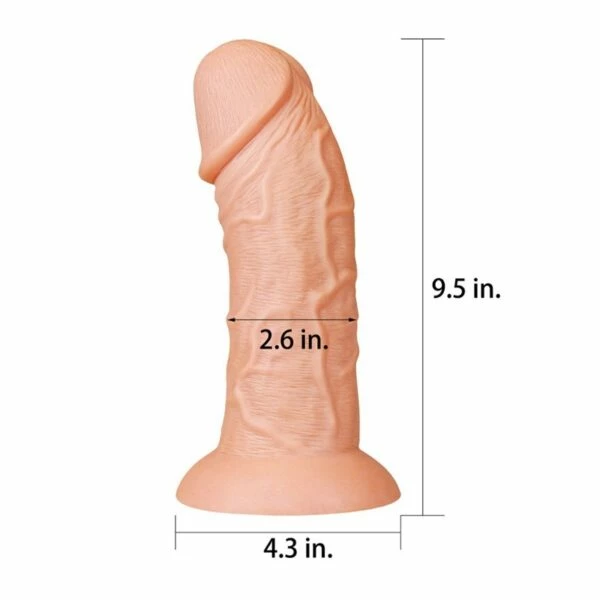 Wholesale ๐คฉ Lovetoy Love Toy โ Realistic Curved 9.5 Inch Flesh Dildo ๐ - Image 3