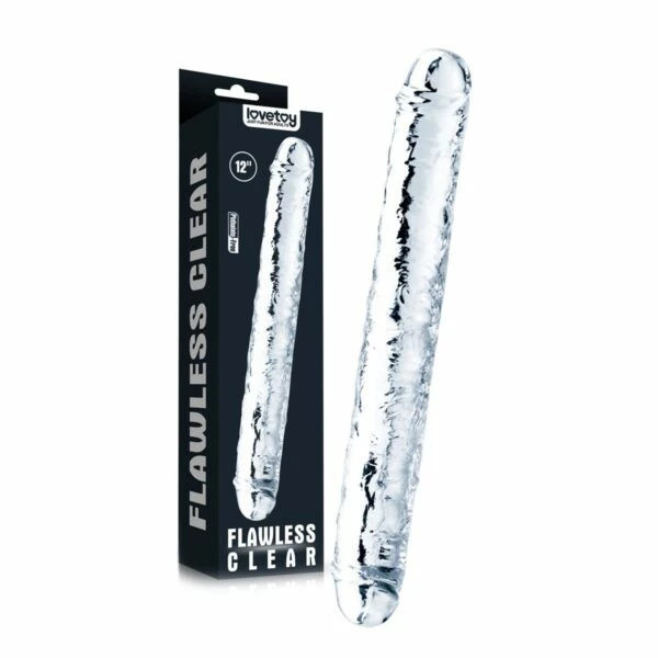 Discount โค๏ธ Lovetoy โ Flawless Clear 12 Inch Double Dildo ๐