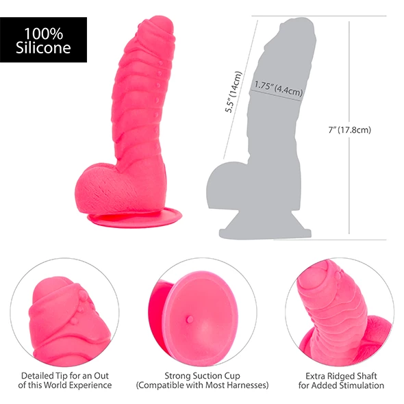 Discount ๐ Addiction โ Tom 7 Inch Hot Pink Dildo โ - Image 5