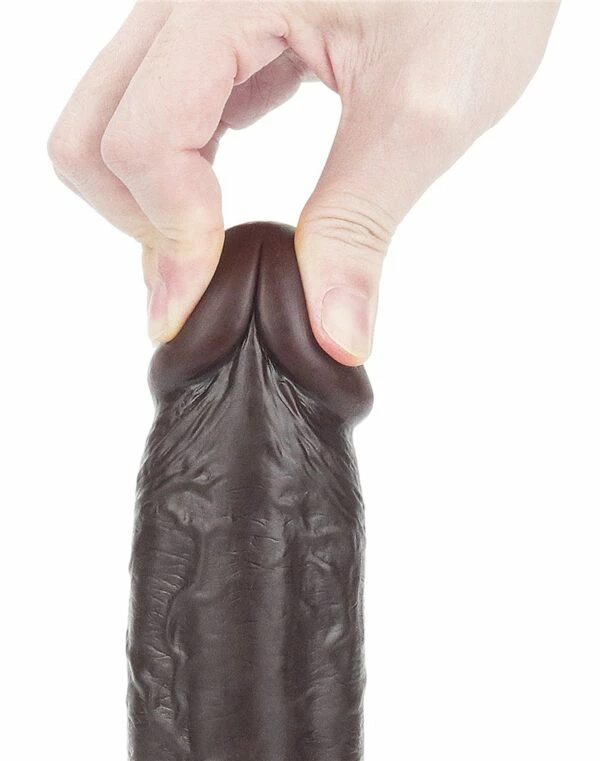 Best Sale ๐ LoveToy Sliding Skin Dual Layer 9 Inch Black Dildo ๐ - Image 9
