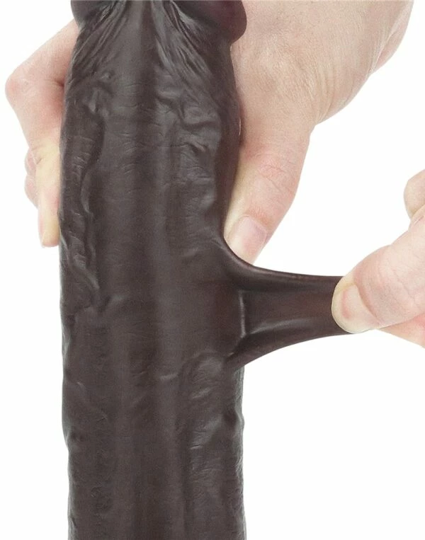 Best Sale ๐ LoveToy Sliding Skin Dual Layer 9 Inch Black Dildo ๐ - Image 10